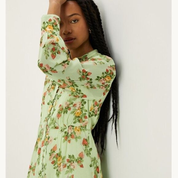 NWT Shirt dress viscose green size US 16 - Picture 3 of 12